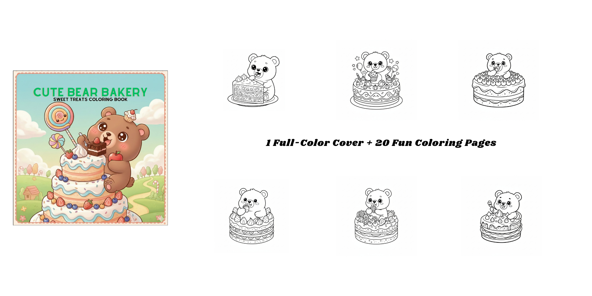 Bear Bakery and Treats Coloring Book