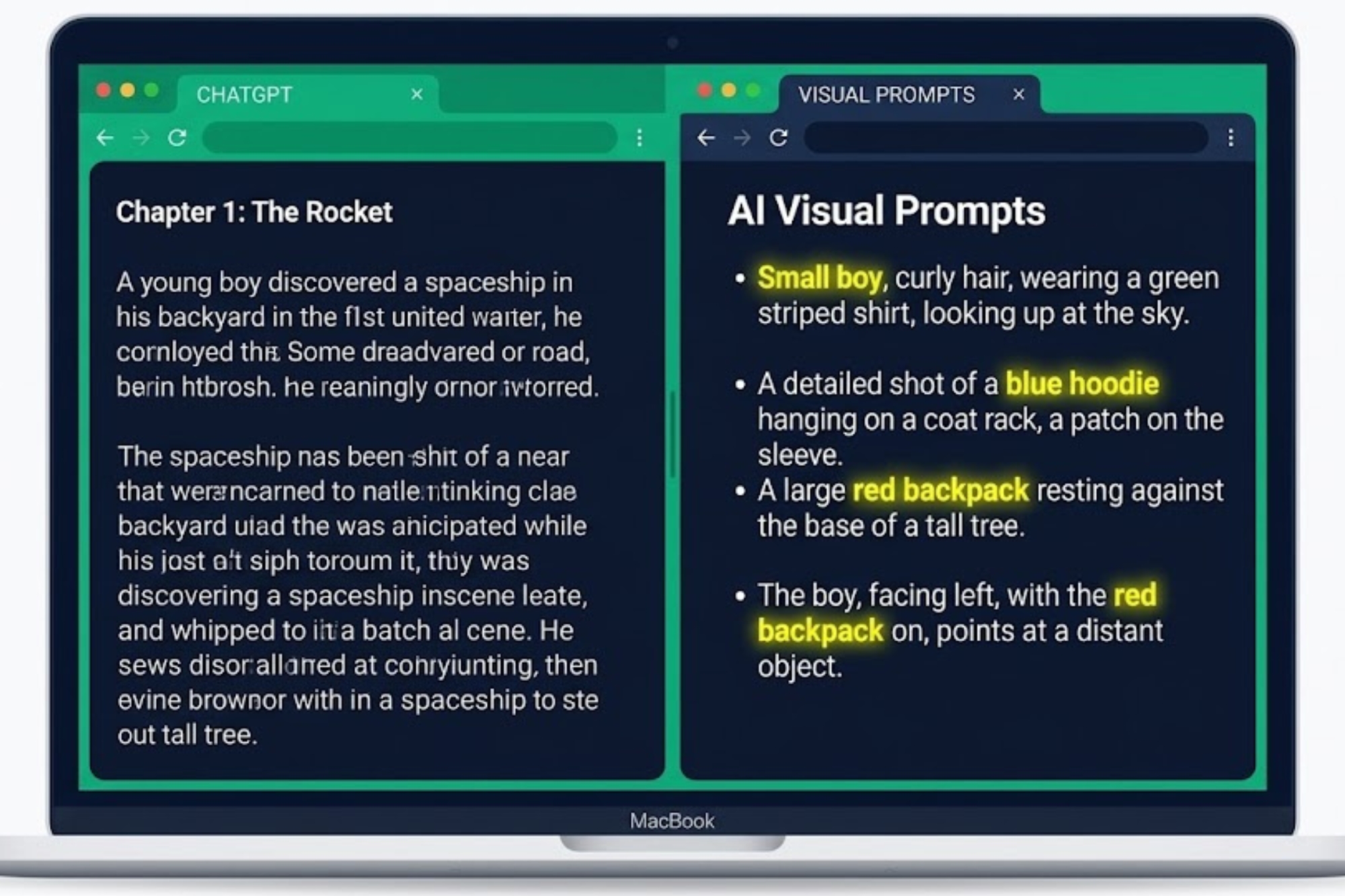 Split Screen Content & Visual Prompts