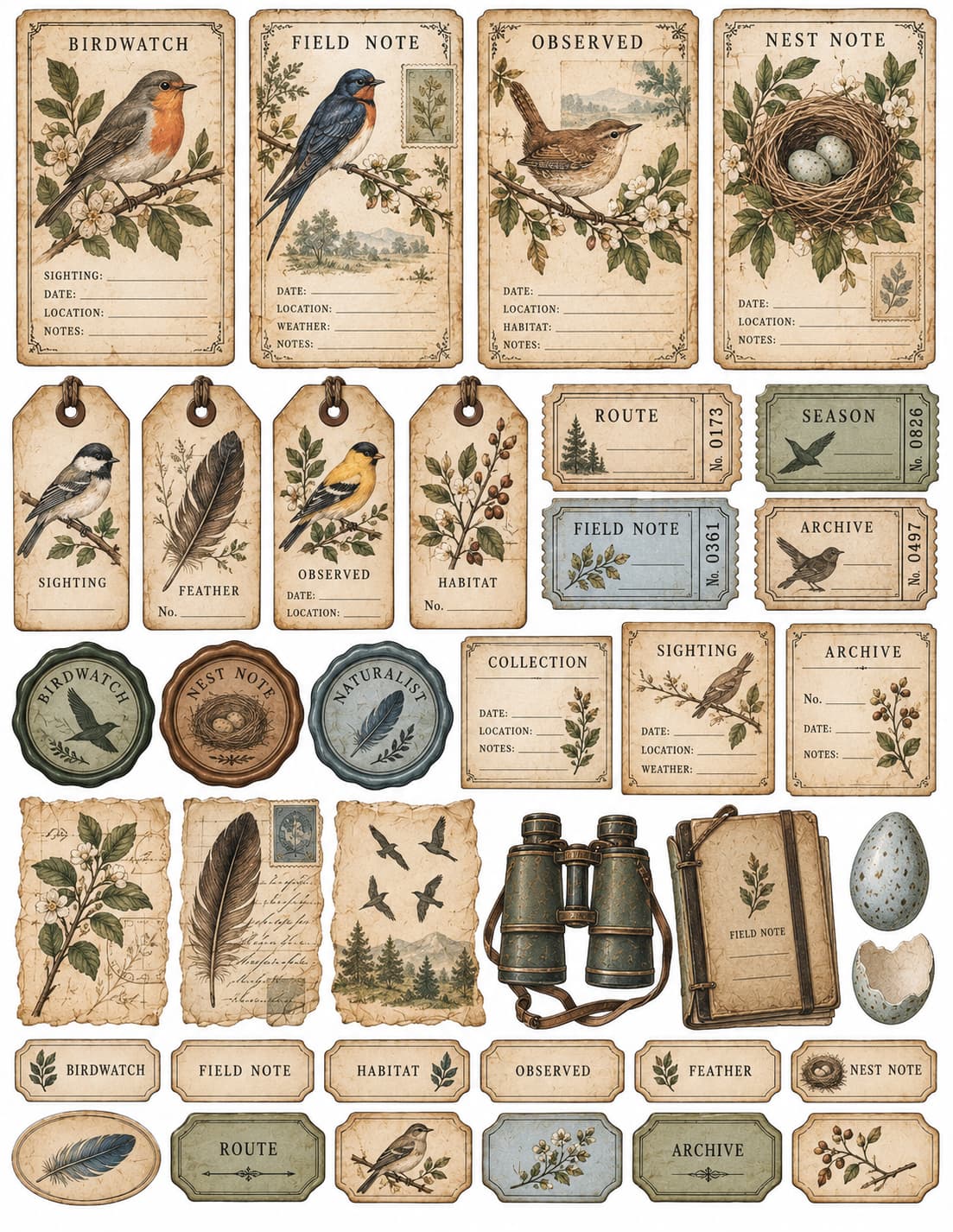 Vintage Birdwatcher's Journal