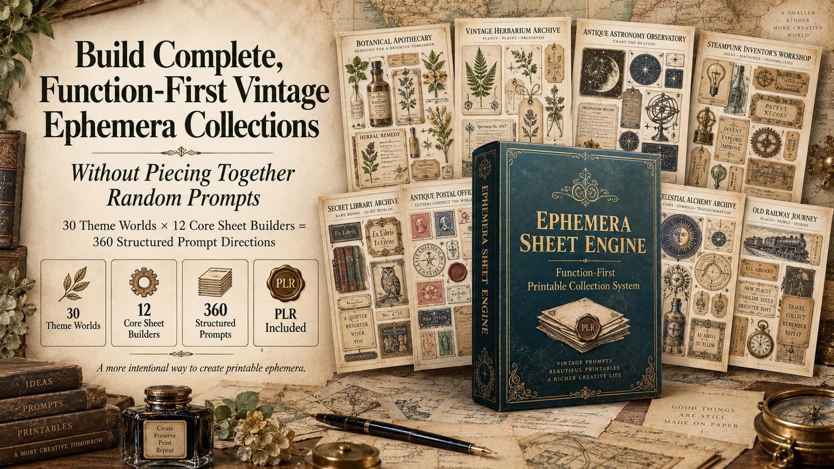 Ephemera Sheet Engine product showcase