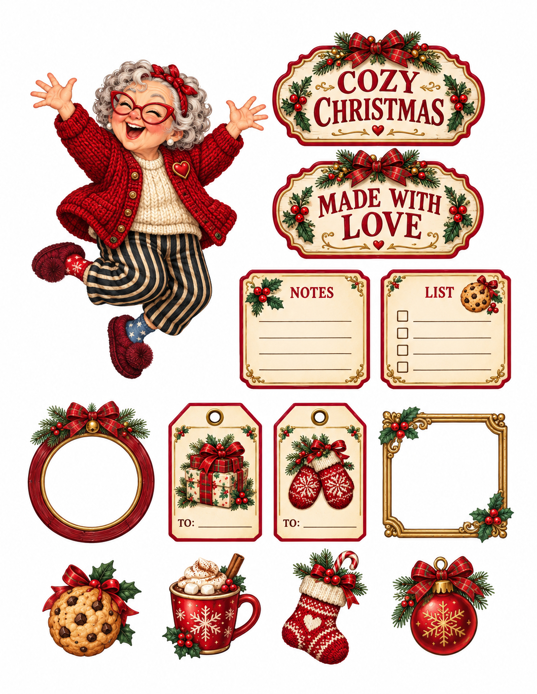 W01 Grandma Collector Showcase example sheet